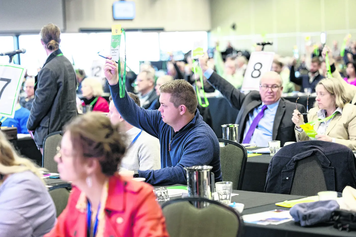 Show of hands: Topics including animal activism, artificial intelligence, Telstra\\'s 3G network shutdown, and the next generation of agriculture, were all debated at this week\\u2019s NSW Farmers Annual Conference. Photos: Supplied.