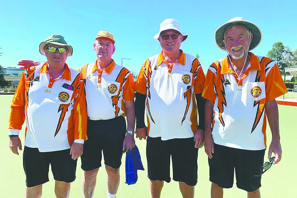 L-R. Our Senior 4\\u2019s team, Wayne Carr, Geoff Lockwood, Nev Seton and John Dunn.