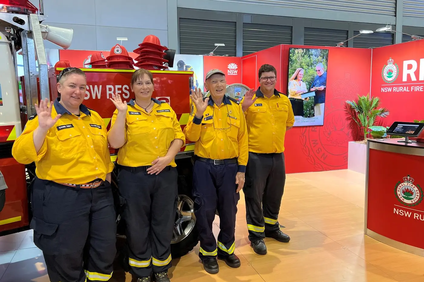 Country people visiting the Sydney Royal Easter Show are being encouraged to drop in and say \\u2018hi\\u2019 to local volunteers at the Rural Fire Service display. Photo: NSW RFS