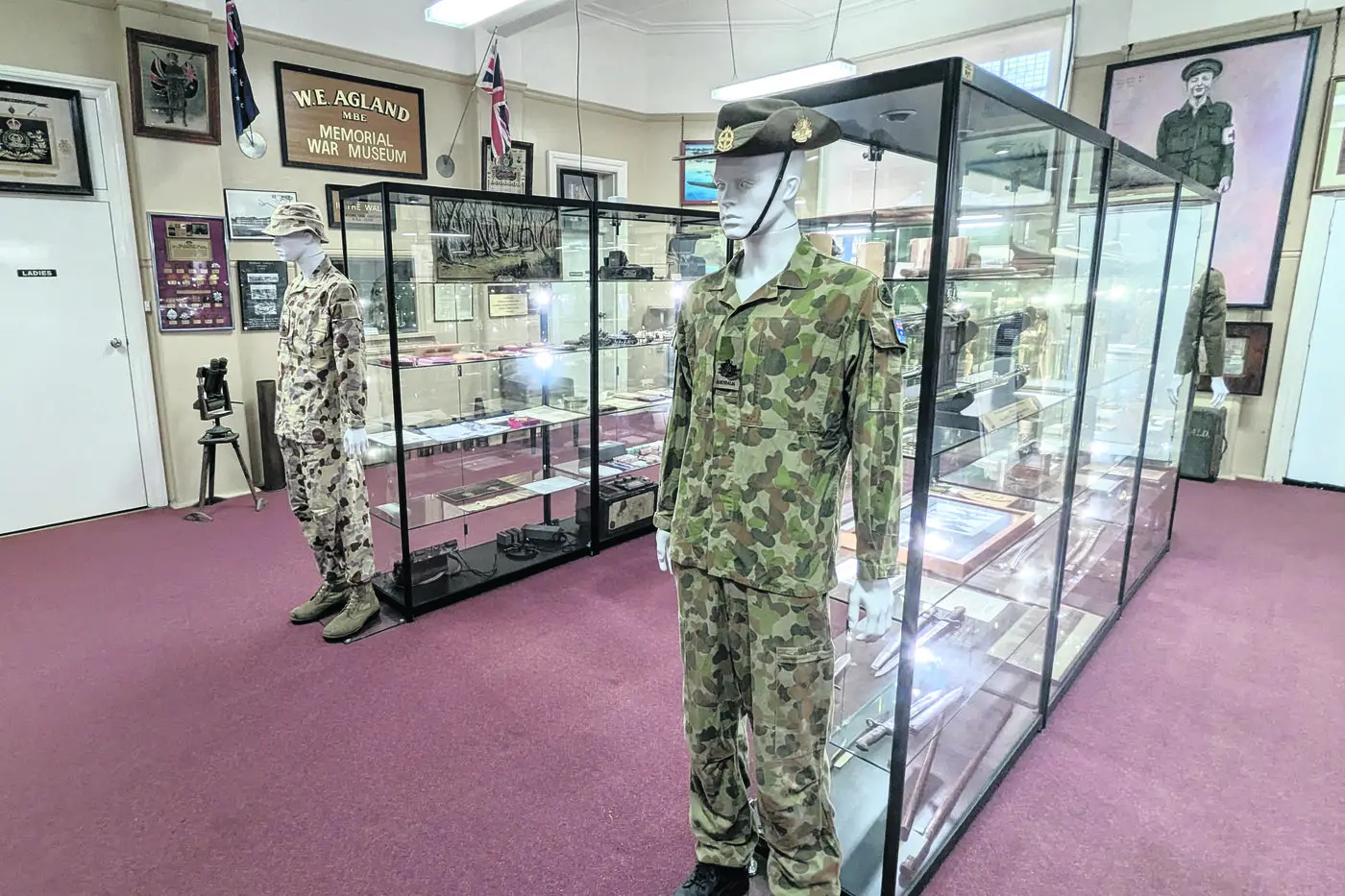 The W.E. Agland Memorial War Museum in the RSL Memorial Hall opened 40 years ago this month.