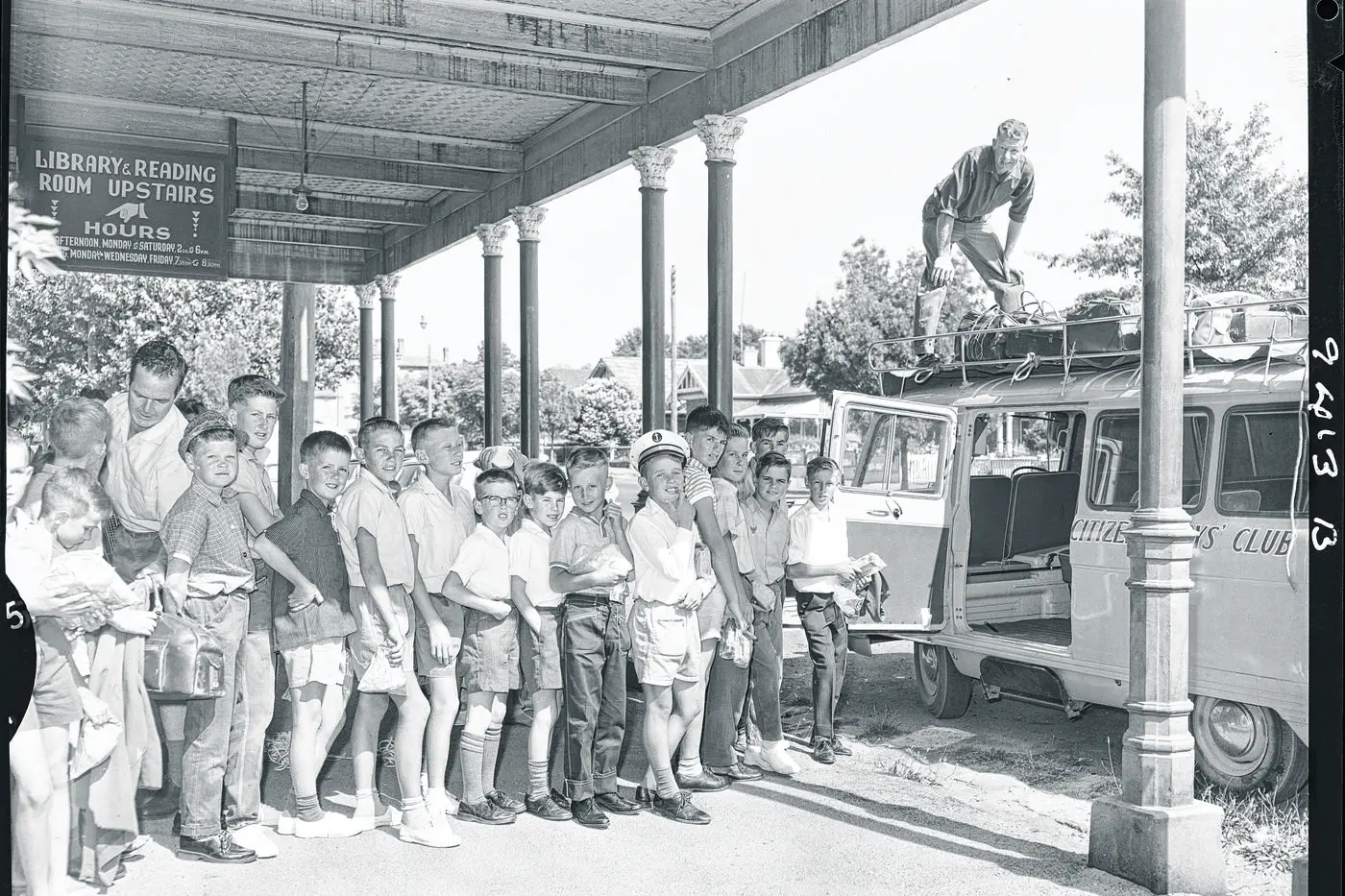 Police Citizens Boys Club members\\' trip.