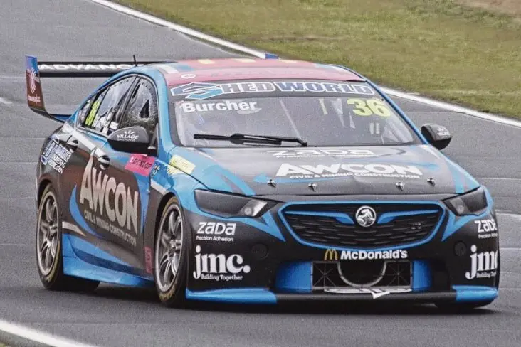 Local driver Cody Burcher competing at Mount Panorama in the Dunlop Super 2 series over the weekend. Photo courtesy of Warren Hawkless