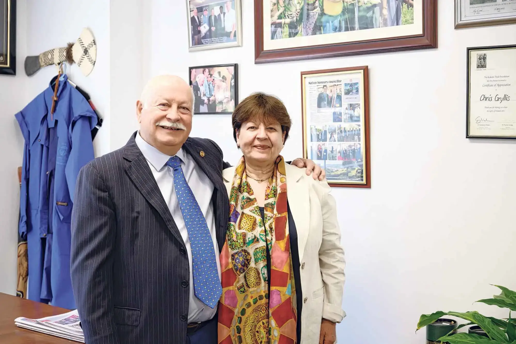 <p>Chris and Mosha Gryllis. Photo: Monique Lovick.</p>\\n