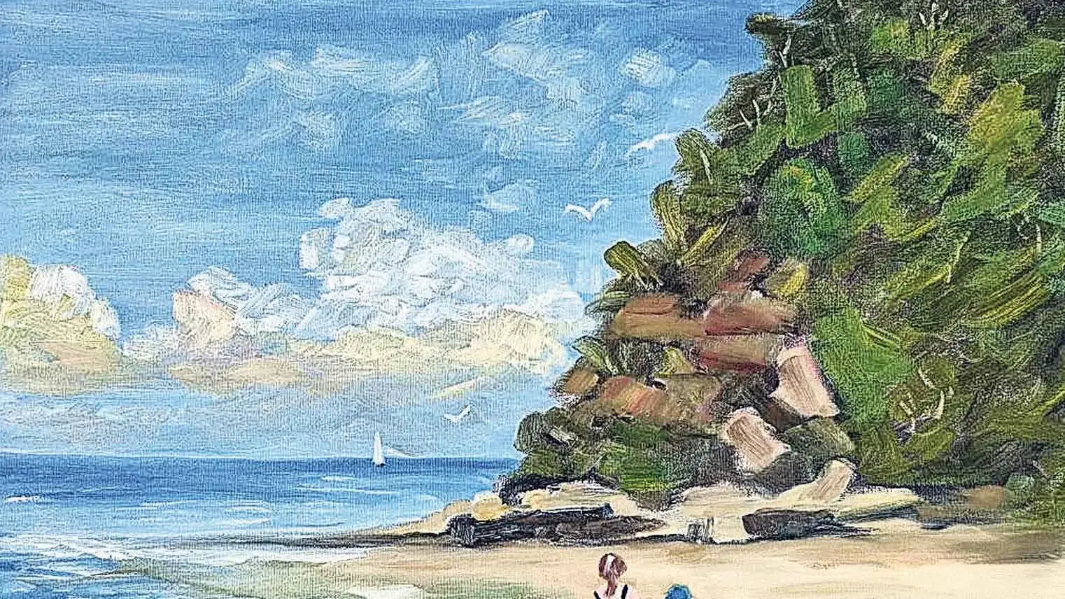 Evocative seascapes with art as therapy for Anne's new exhibitIon