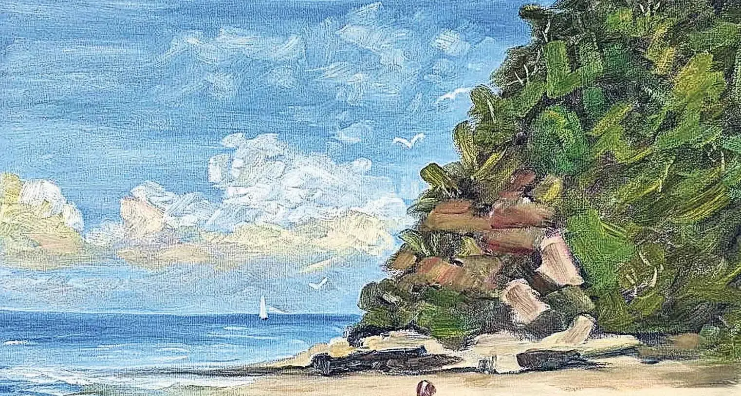 Evocative seascapes with art as therapy for Anne's new exhibitIon