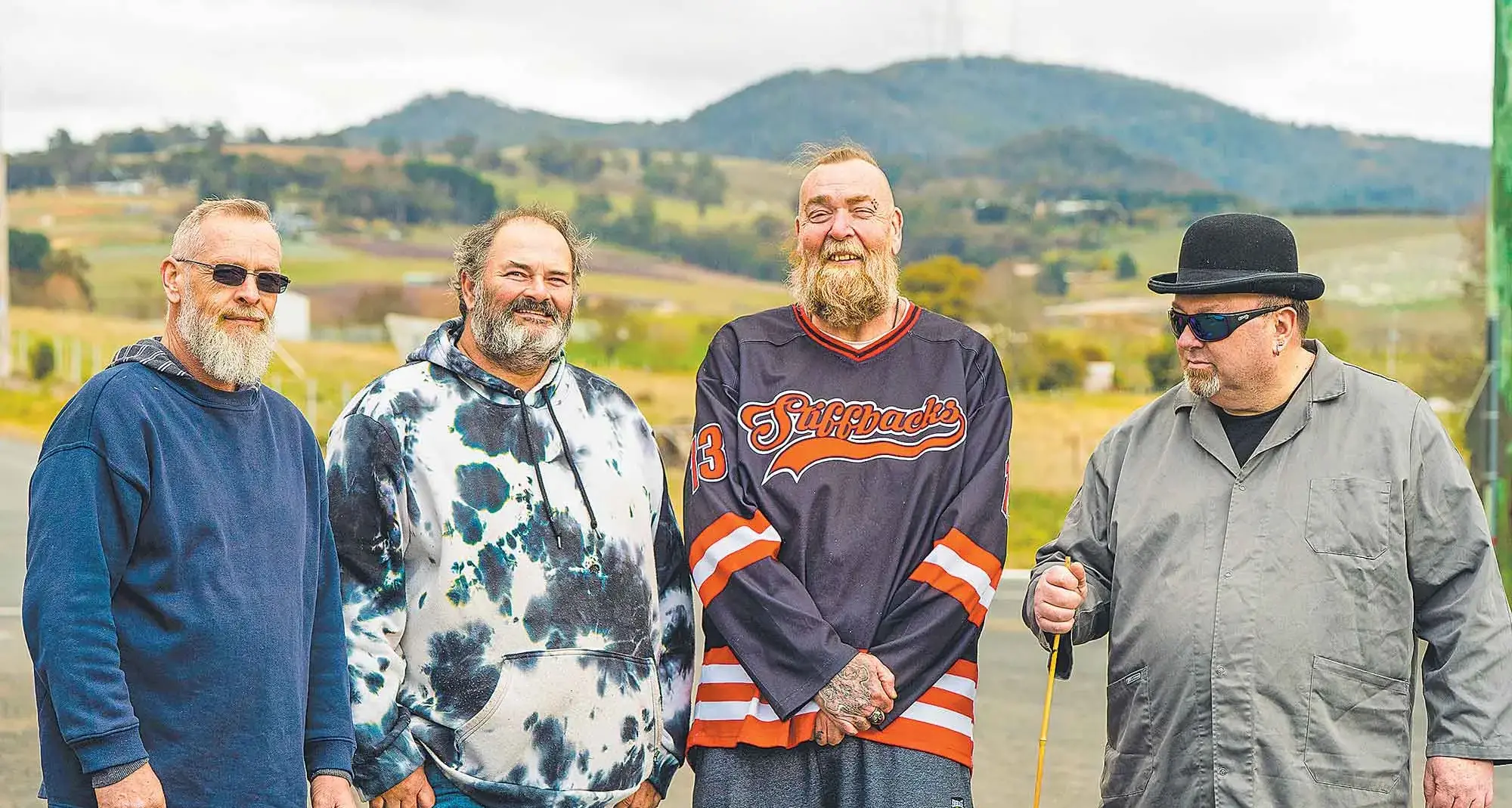Cracking laughs and backs, alt-rock group The Stiffbacks have plenty of fun