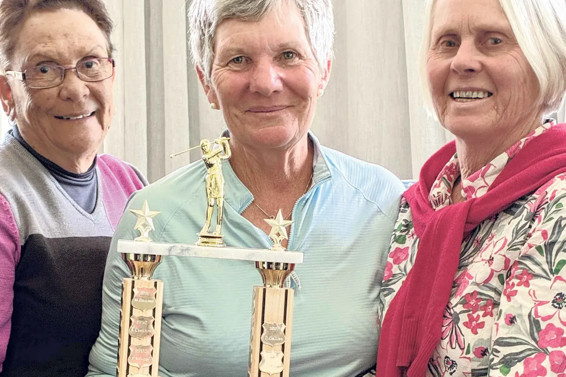 <p>Winner of the prestigious Medal of Medals 2025, Narelle Davidson (centre), with sponsors Pat Pellow and Wendy Reid.</p>\\n