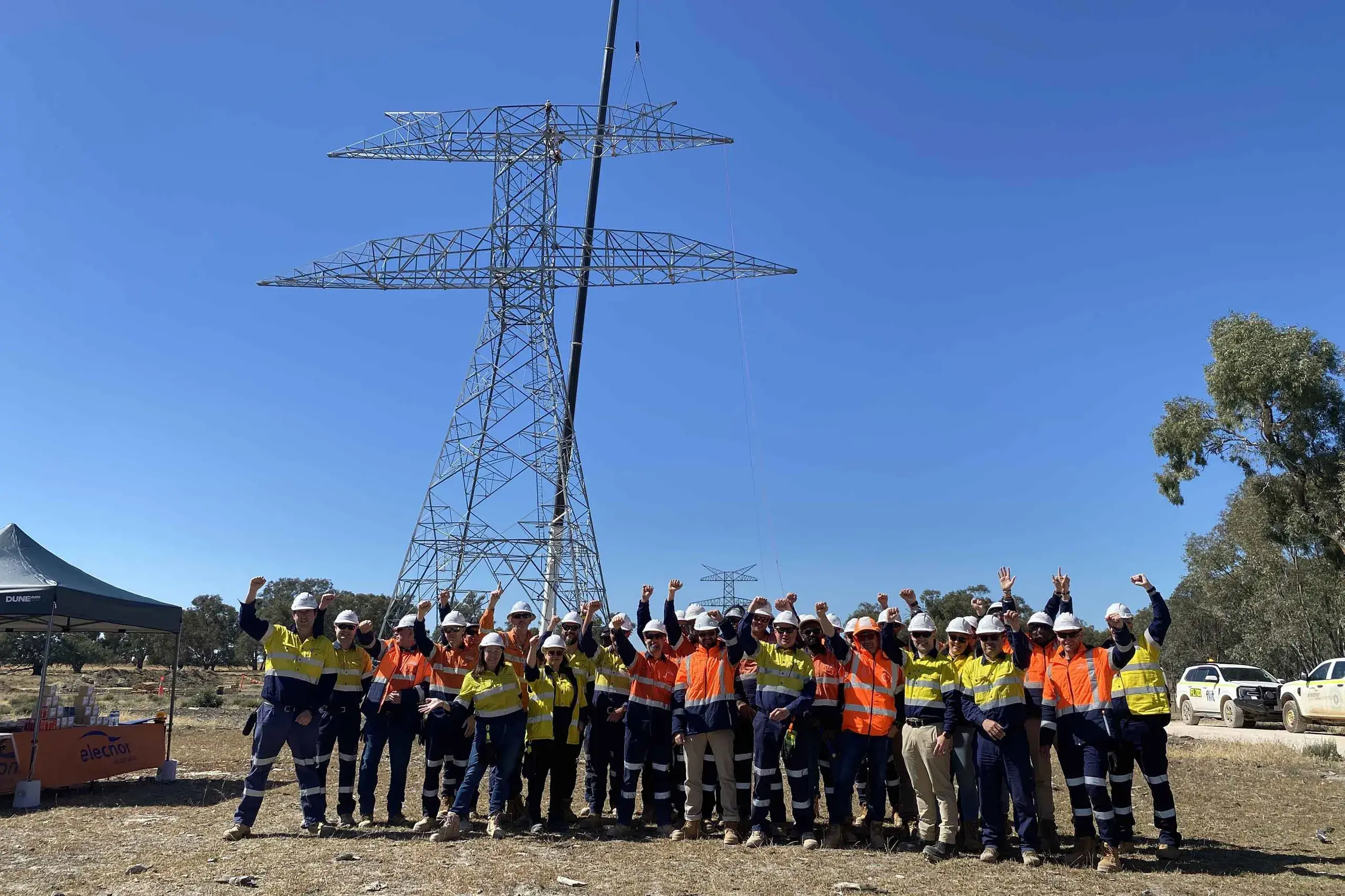<p>Construction of more than 1500 steel towers across three states has finished. Photo: AAP/Supplied/Transgrid</p>\\n