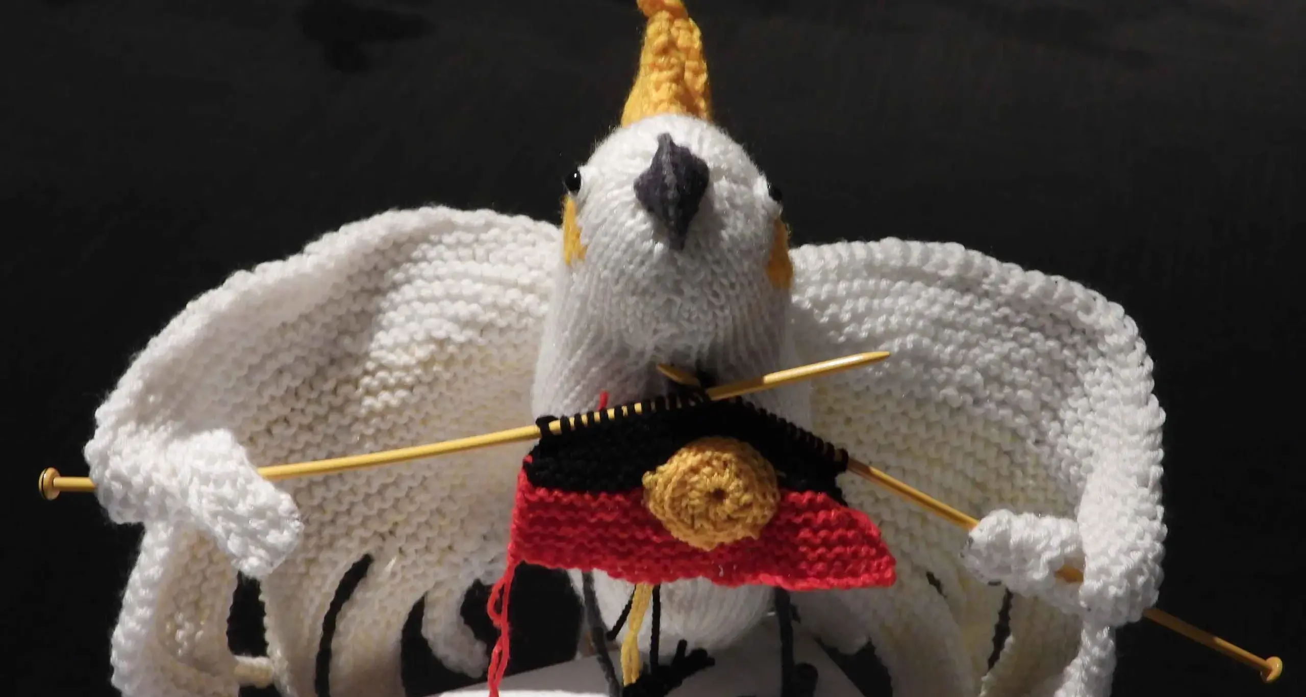 Birds of a feather knitted together by rural artist