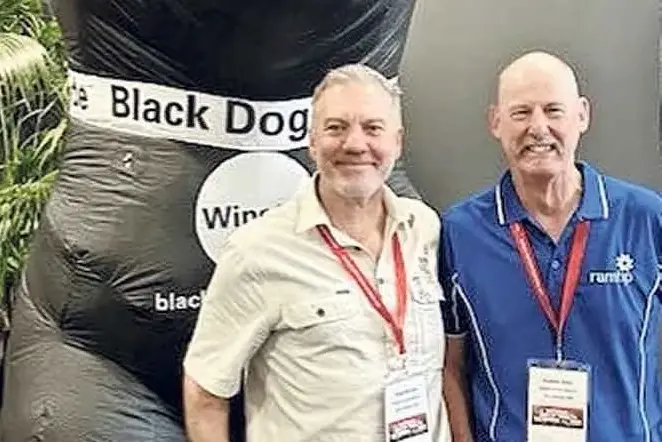 <p>Philip Worrad, left, at the National Mens\\u2019 Health Gathering at Brisbane in 2025.</p>\\n