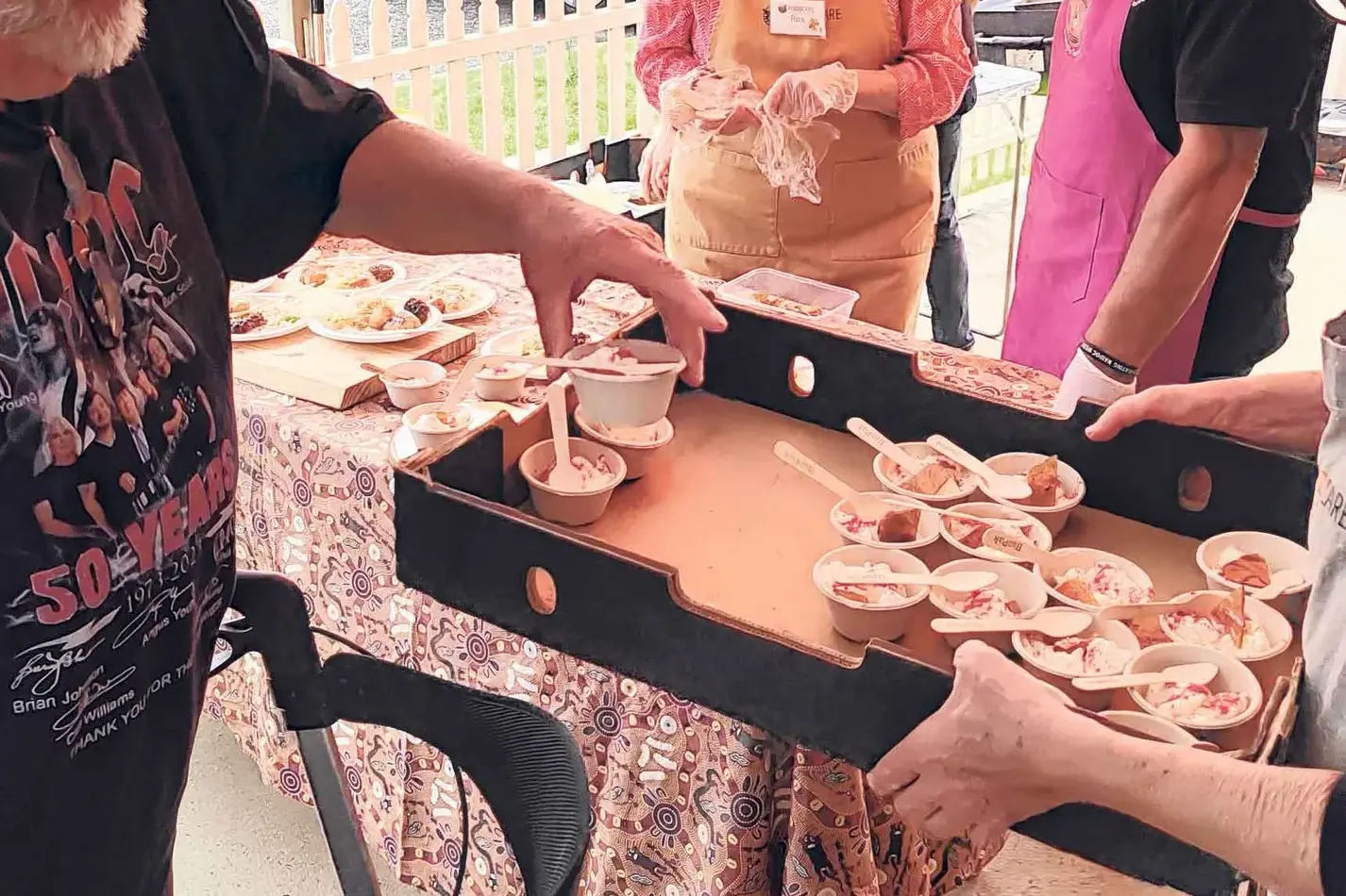 Gerald delivers some bush tucka treats to delight FoodCare crowd