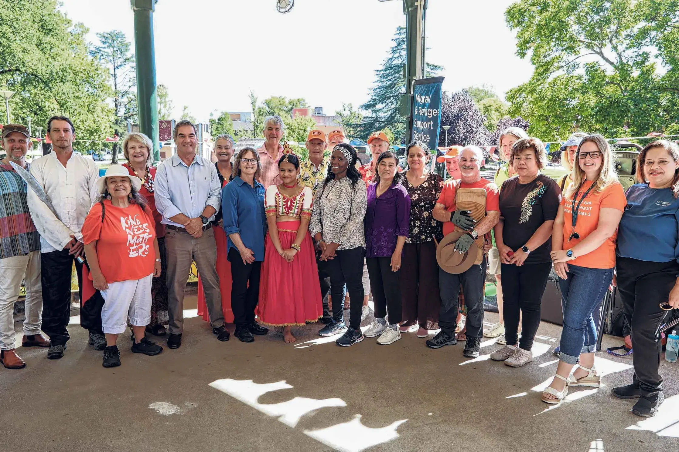 <p>Orange Mayor Tony Mileto (fifth from left), Council\\u2019s Migrant Support Service staff and community members launching this year\\'s Harmony Day program.</p>\\n