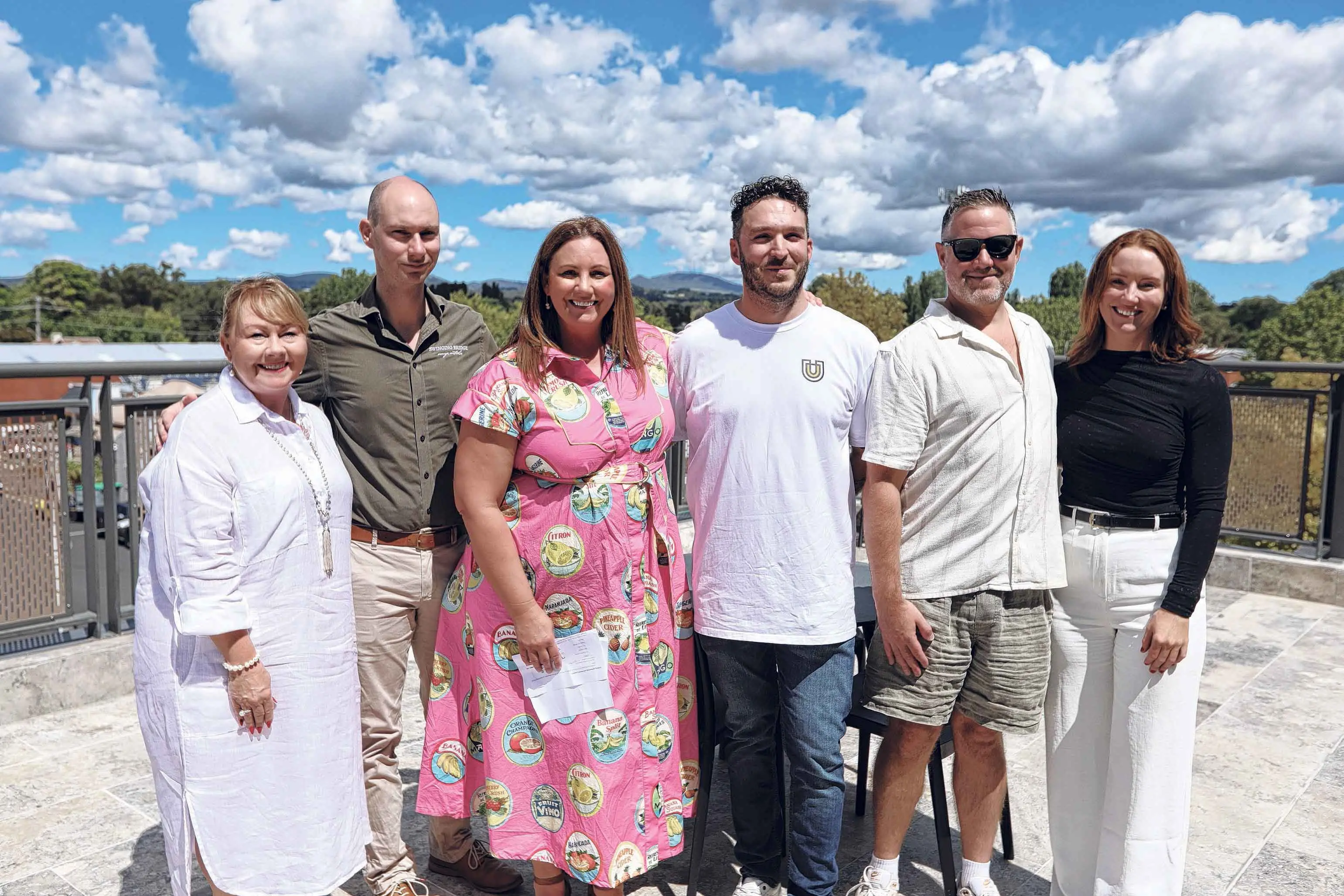 <p>FOOD Week committee launching \"35 Years Bold\" at Quest Orange on Tuesday: Jeanine Hind, Rhys Baker, Karly Weathered, Dom Aboud, Richard Learmonth, and Amy Van De Ven.</p>\\n