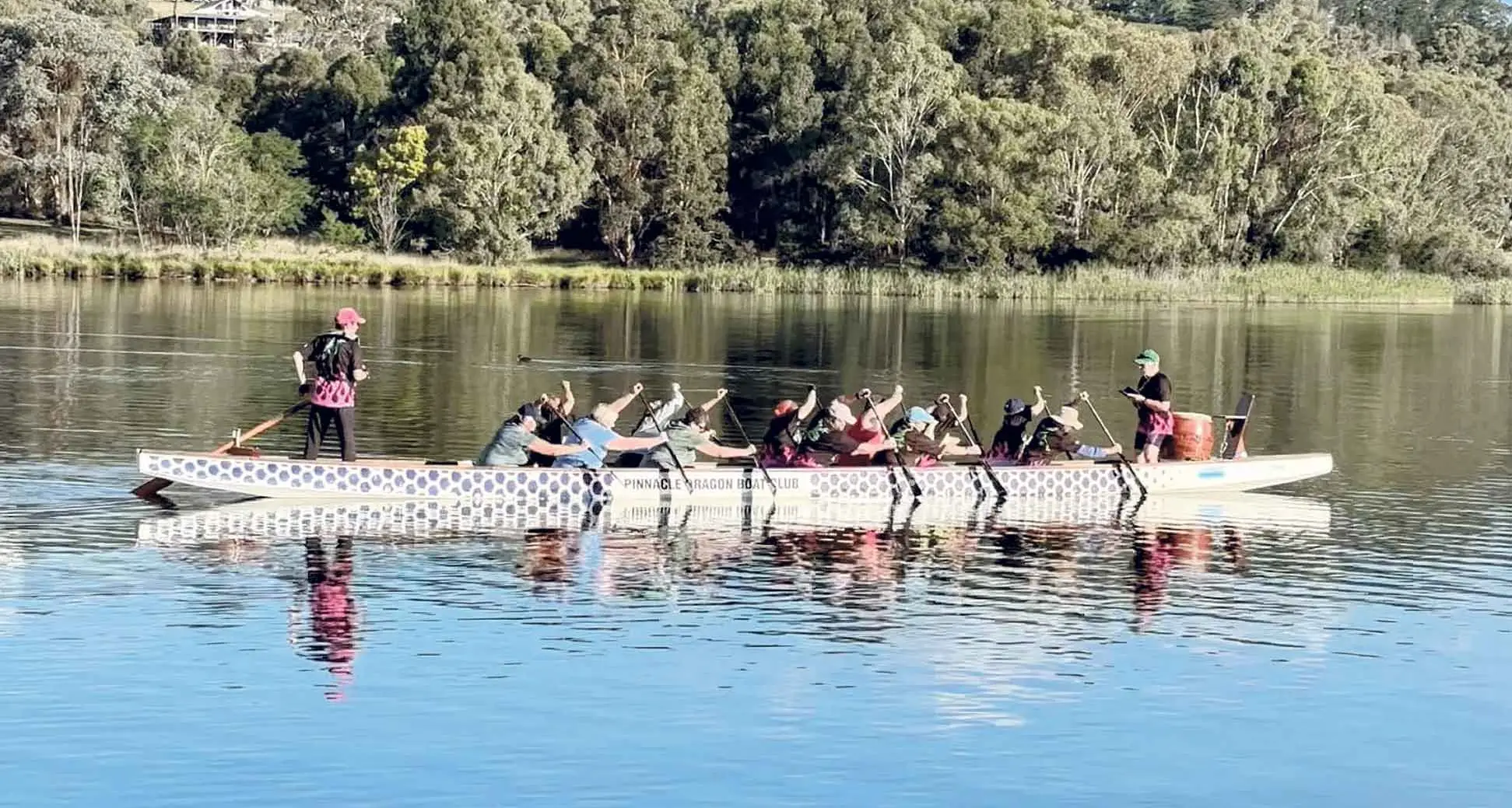 Evening paddling in March with Pinnacle Dragon Boat Club