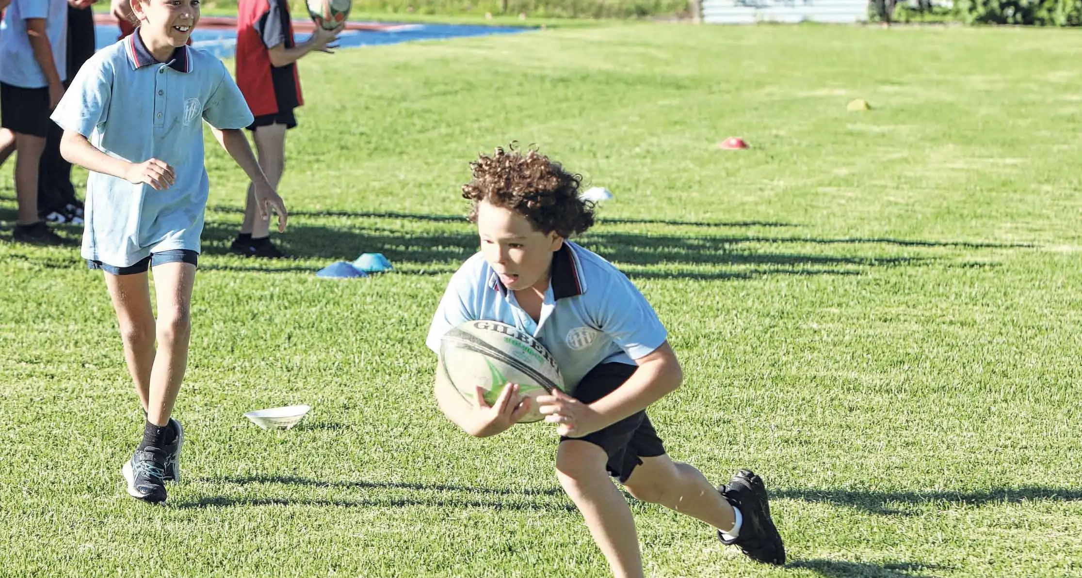 Bacon, eggs, and rugby! Starting the day right at Bowen Public School