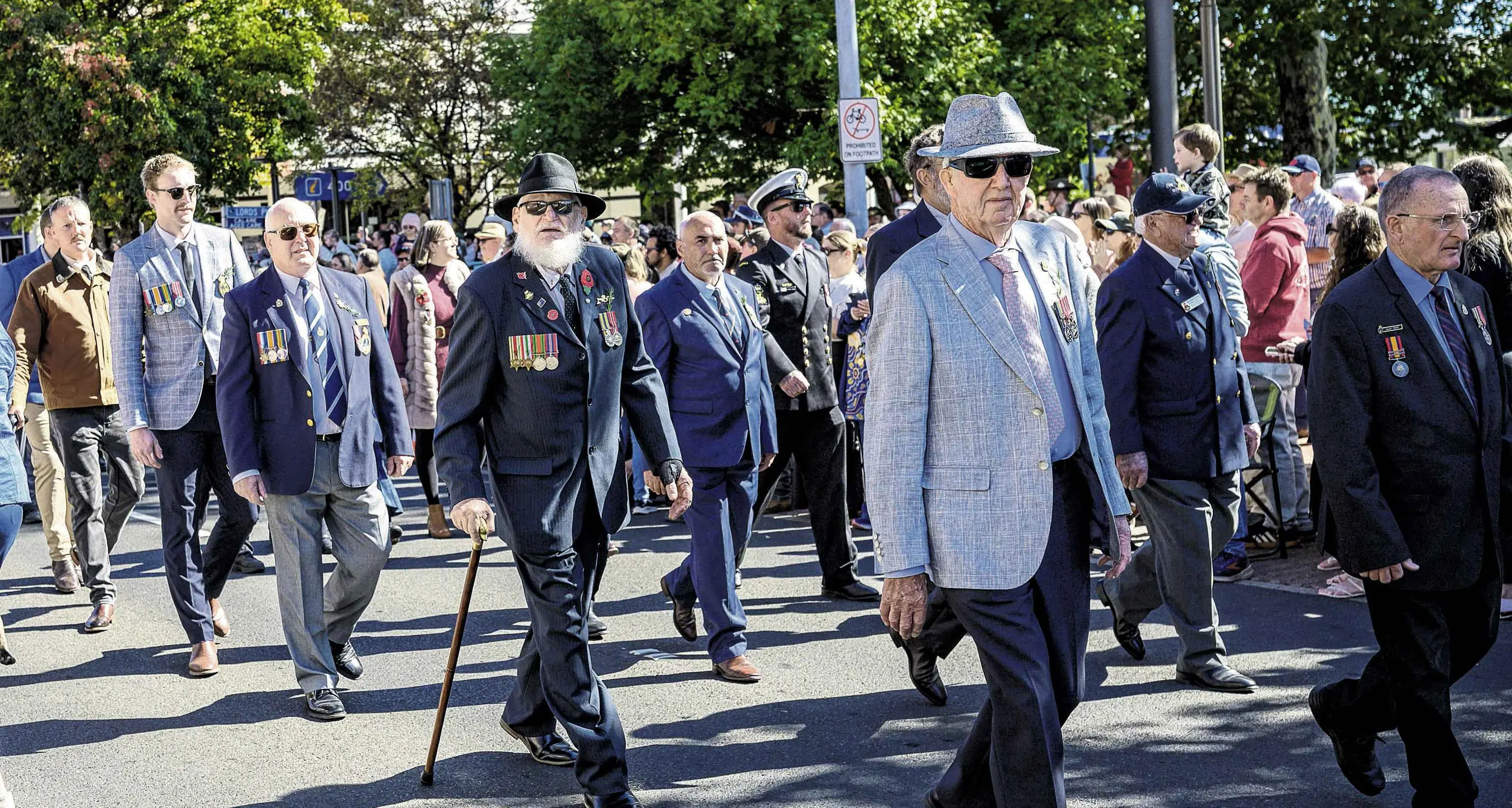 Thousands line the streets for Anzac Day