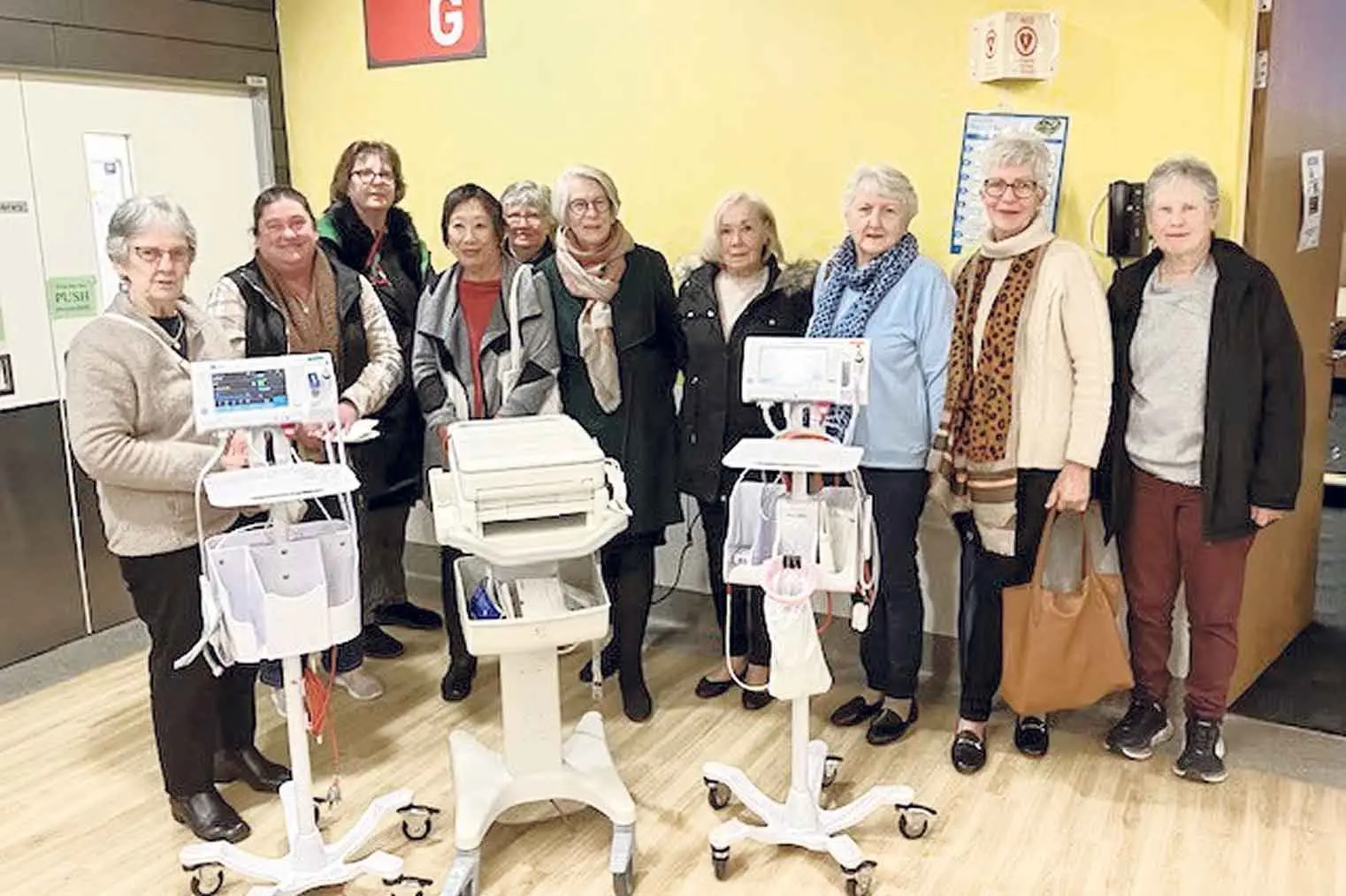 <p>Orange Hospital Auxiliary volunteers with some of the equipment donated to the hospital. The hardworking volunteers have raised more than $6.6 million for our hospital over the past 100 years.</p>\\n