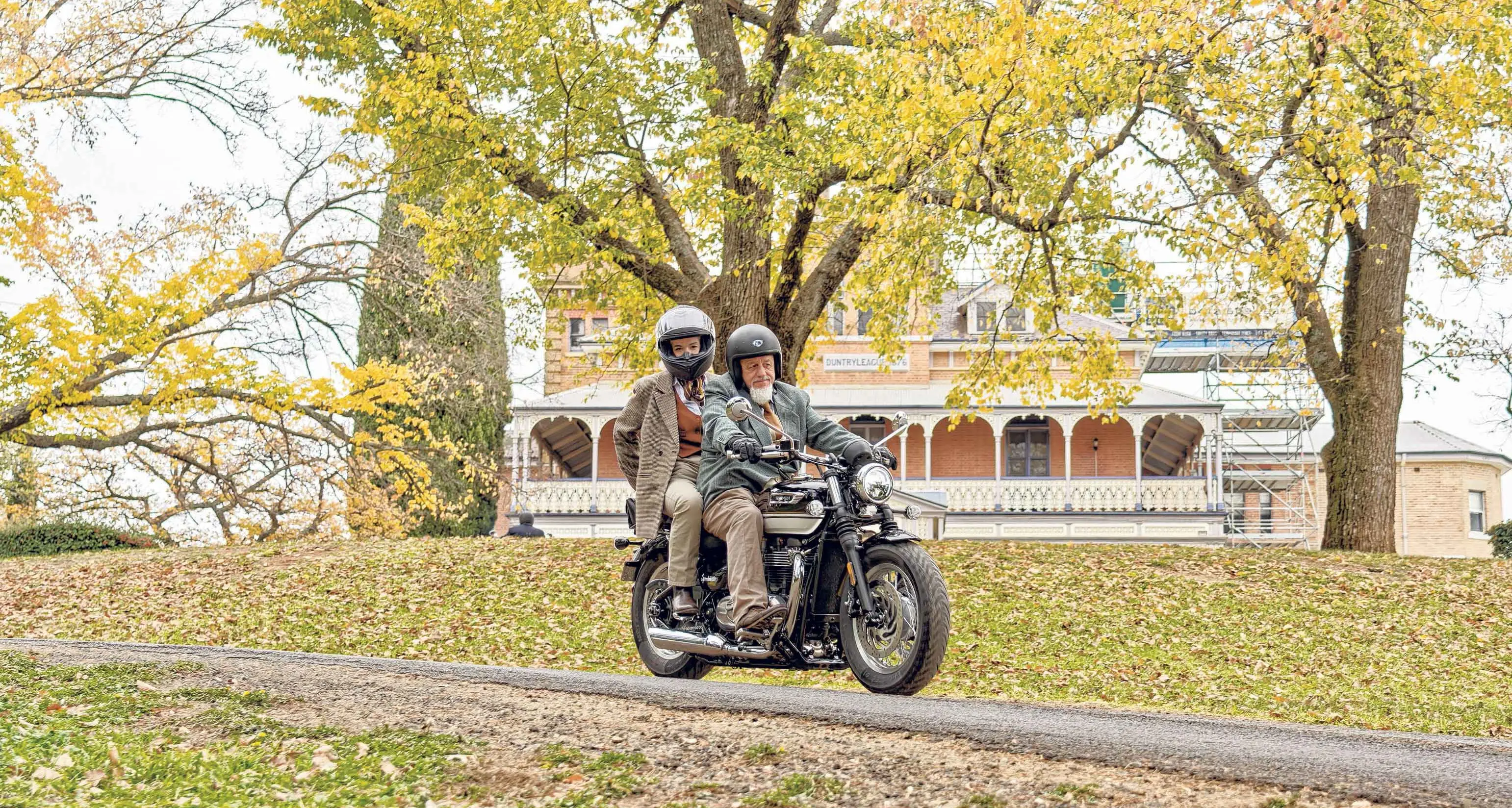 Classic motorcycles and sharp outfits