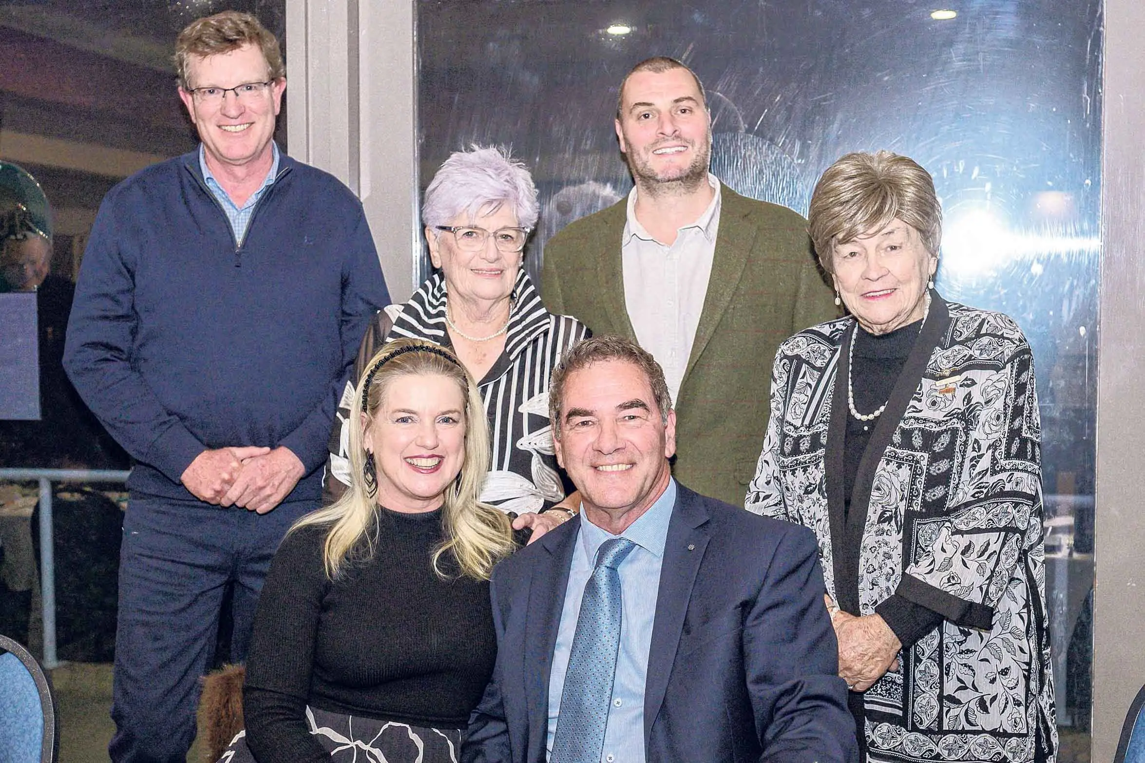 <p>Member for Calare Andrew Gee, Kay Kennedy, Hugh Mawter, and Pam Gersbach, with (seated) Zoe Macartney and Orange Mayor Tony Mileto. Photo: Orange City Life. </p>\\n