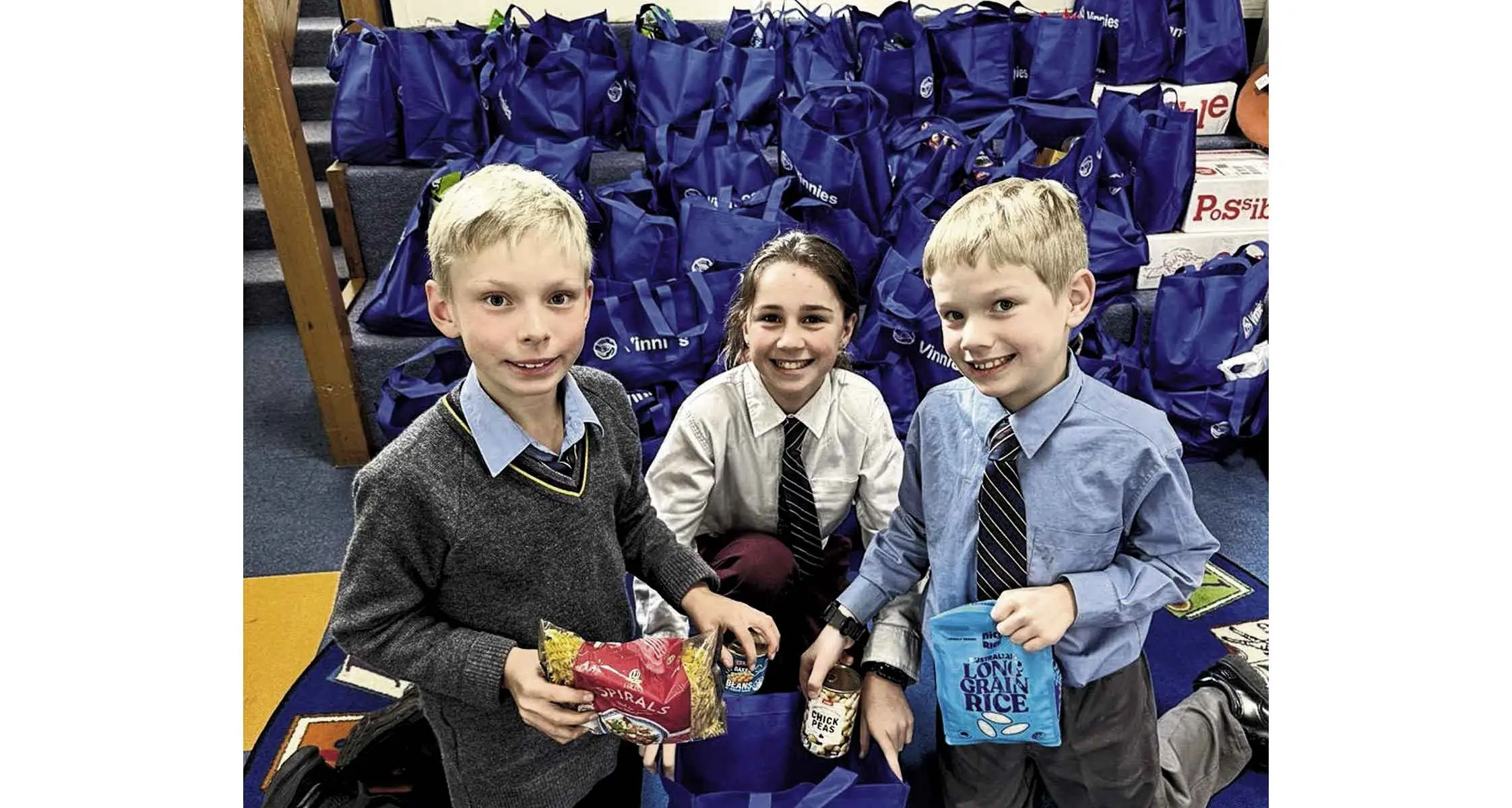 Catherine McAuley kids' practice acts of kindness for Vinnies