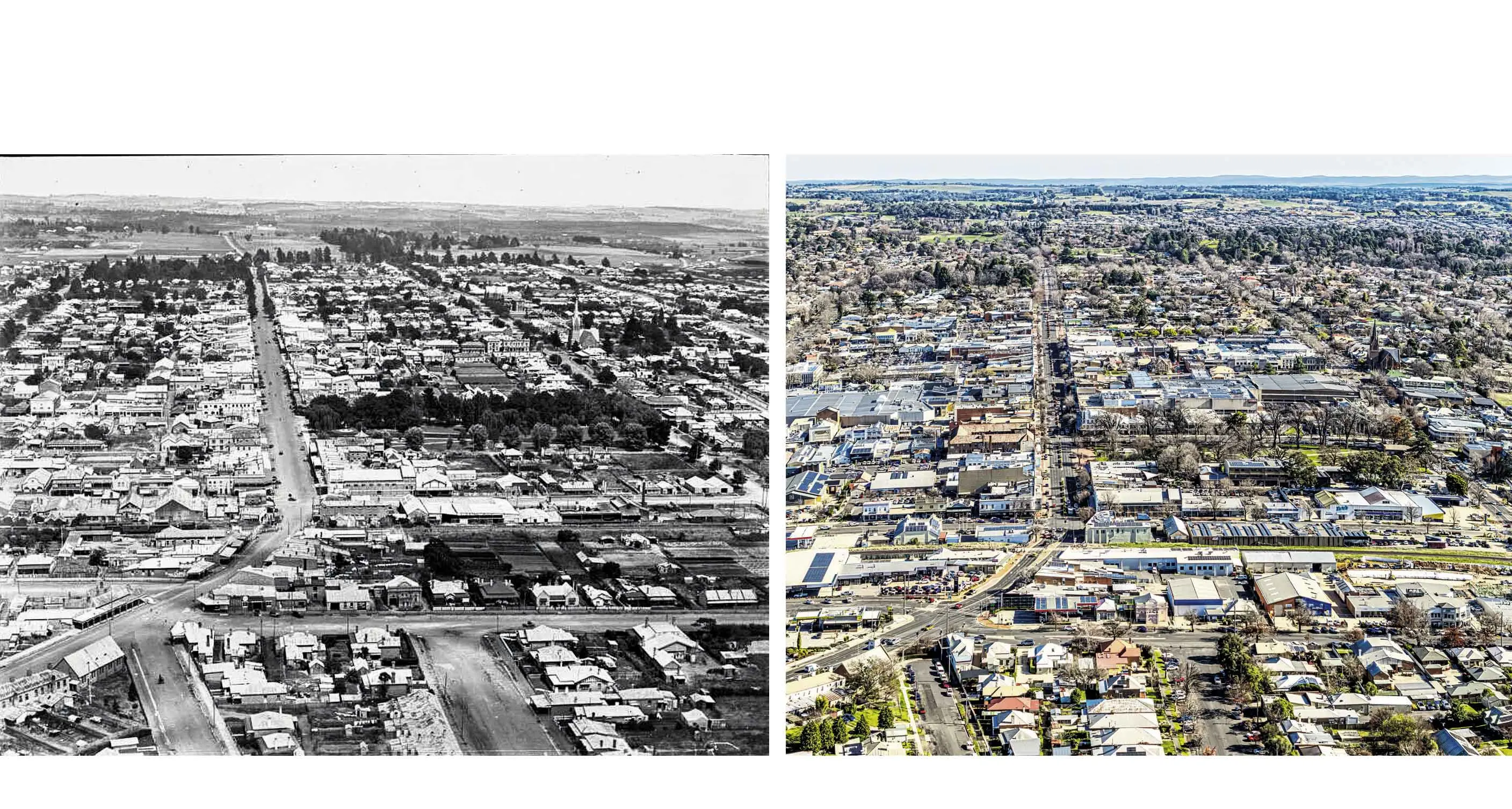 Then and Now: Orange from the air 90 years apart