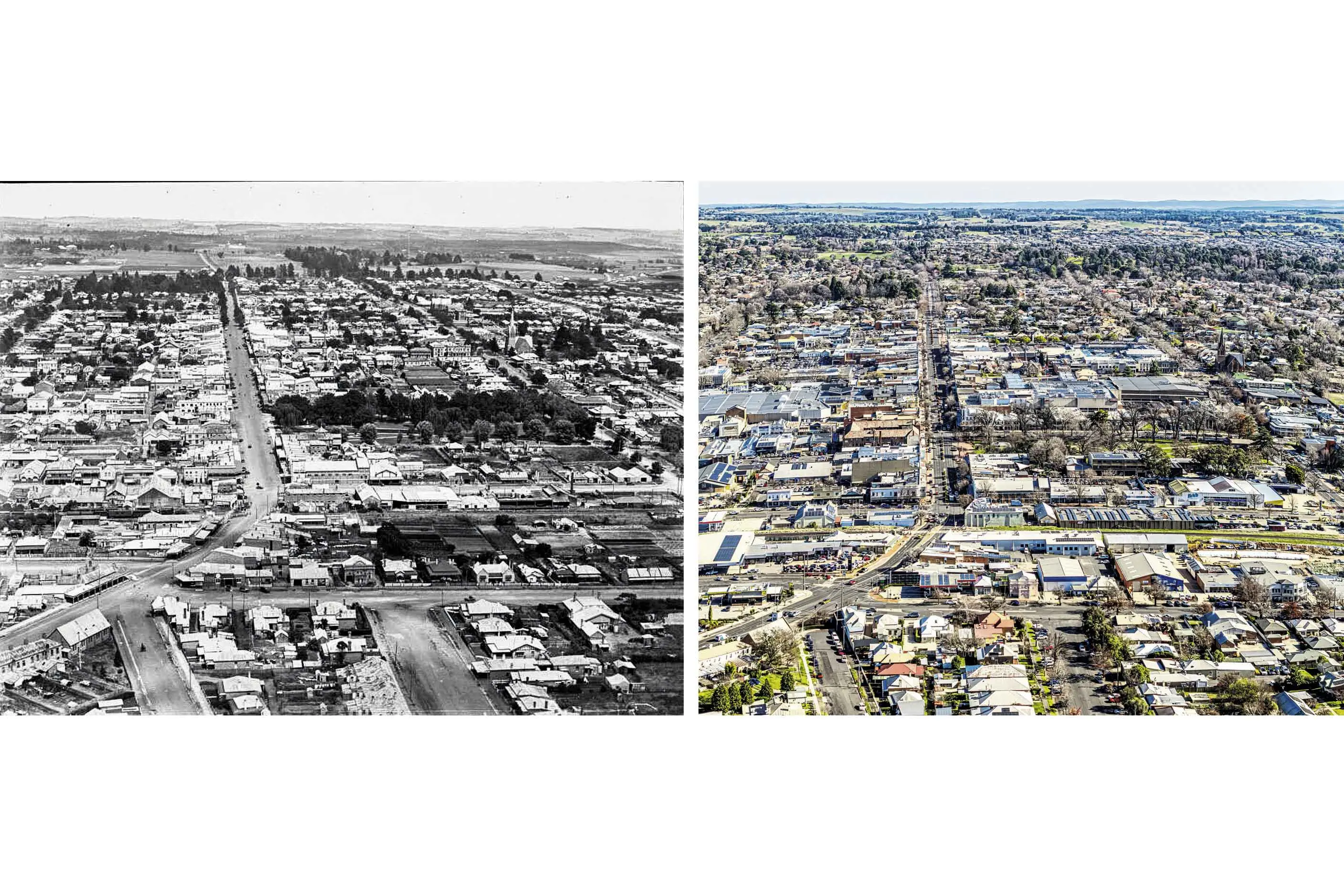 Then and Now: Orange from the air 90 years apart