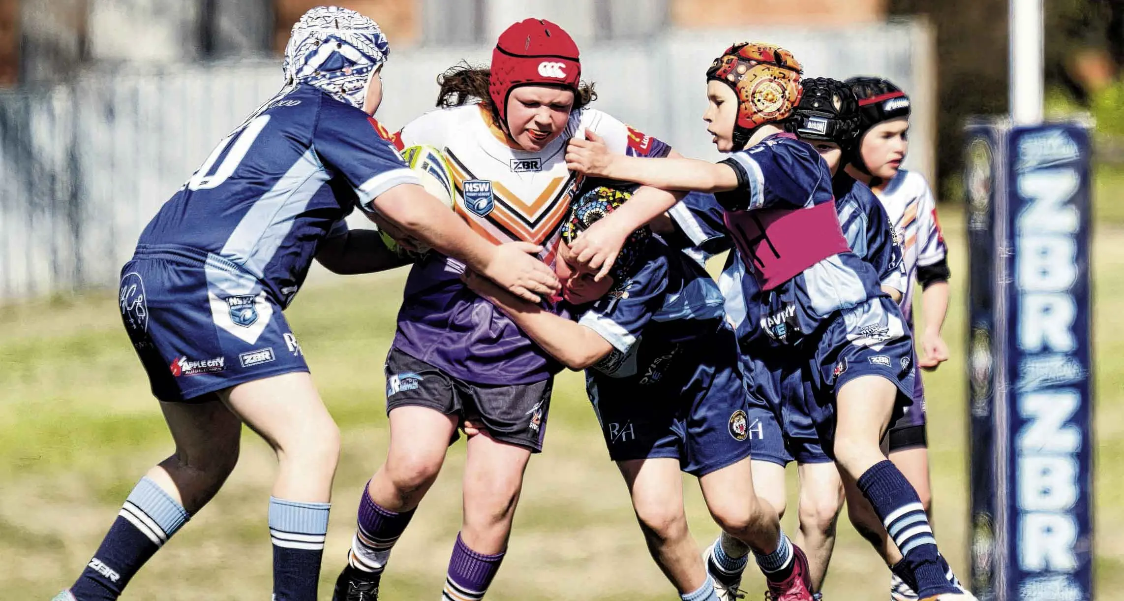 Junior rugby league action