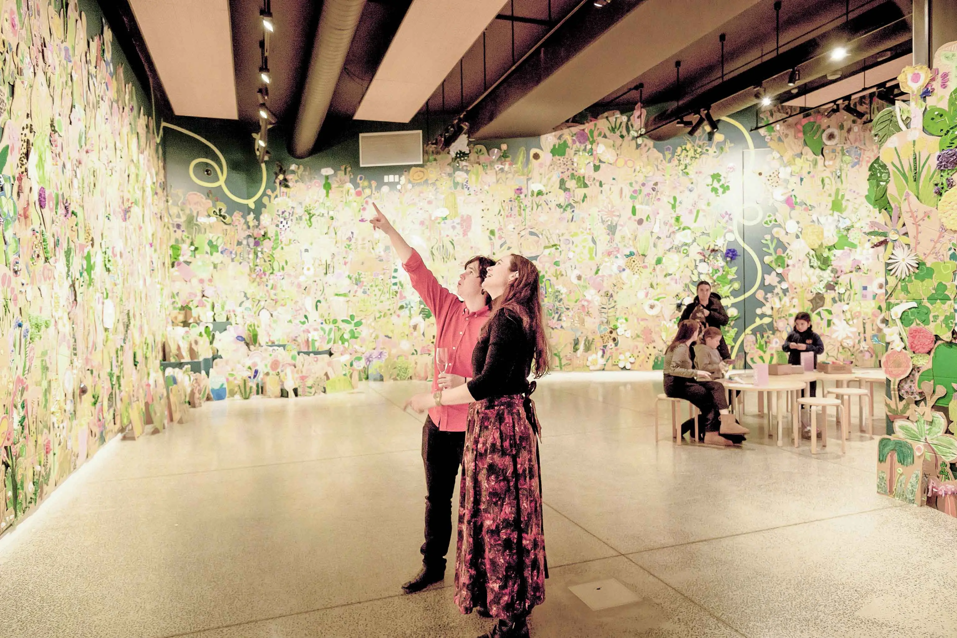 <p>Emily Moffat and Catherine McNamara exploring the Untamed\\' exhibition\\'.</p>\\n