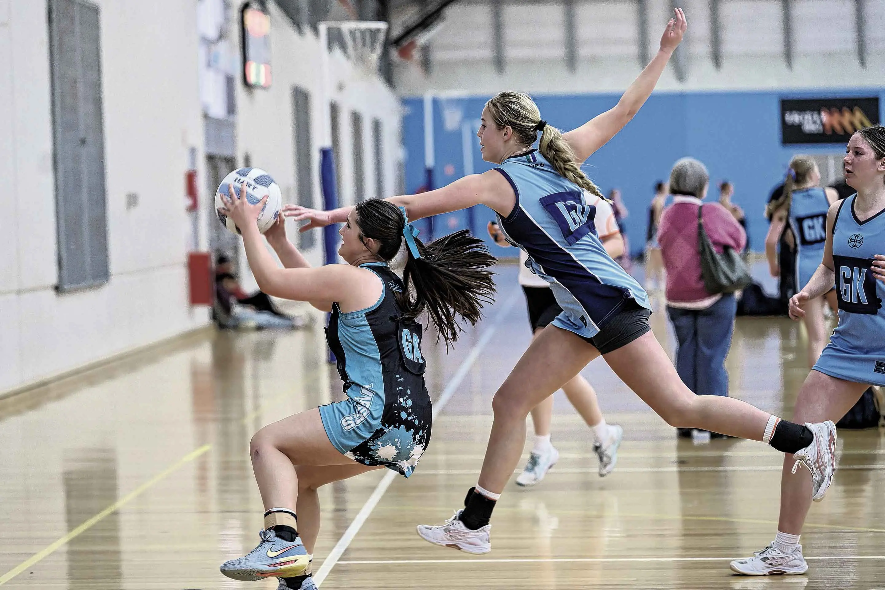 Junior Netball action!