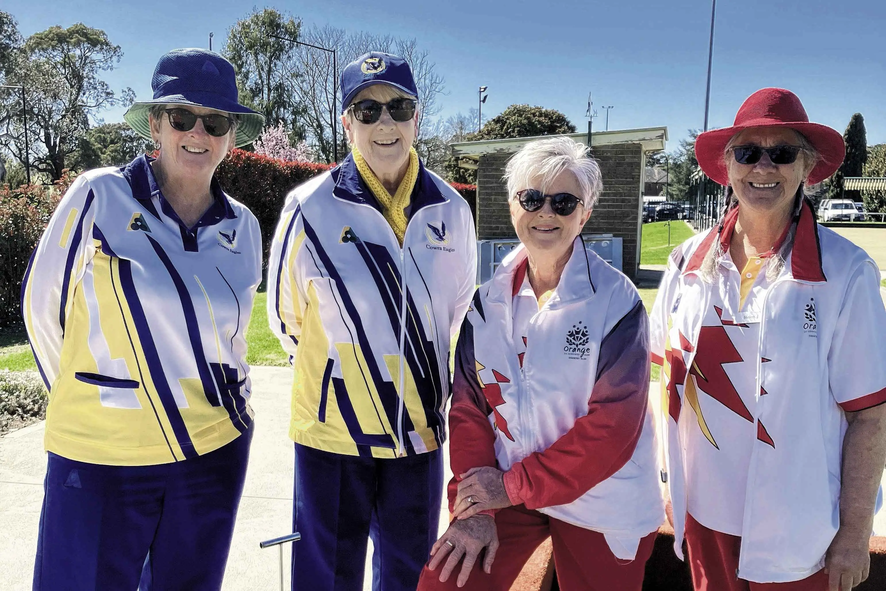 <p>Lesley and Sonja from Cowra, with Donna and Helen from Orange Ex-Services.</p>\\n