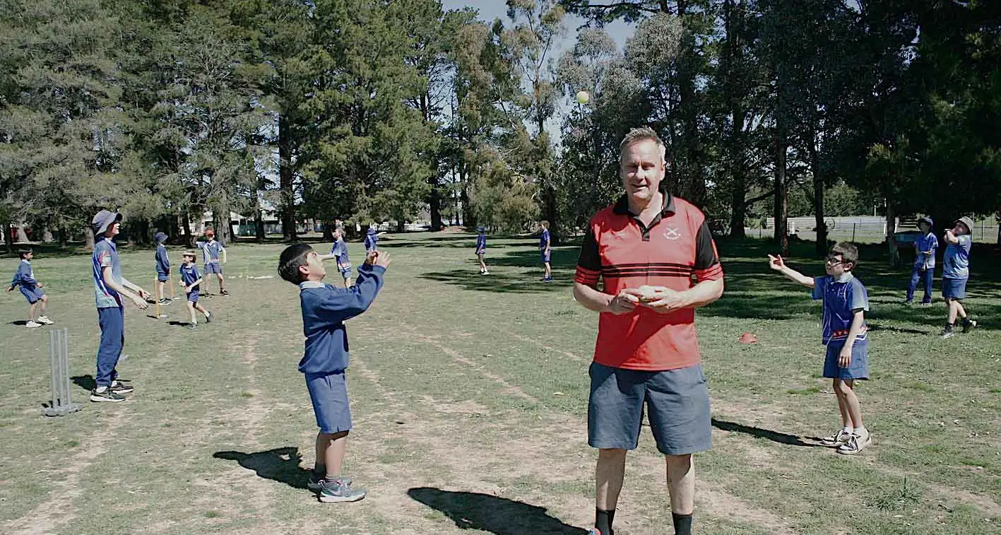Spring Hill students get Centrals’ help with a cricket skills program