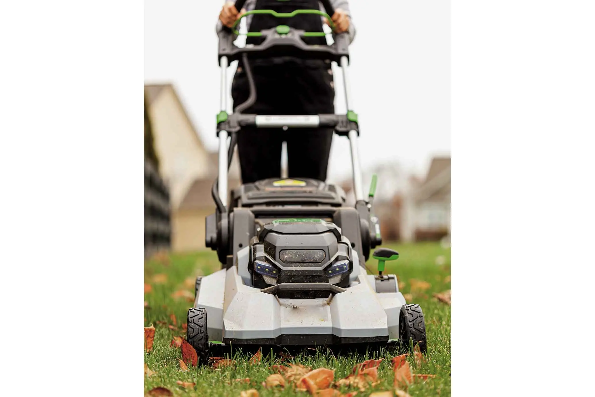 <p>Leave light clippings on the lawn and use excess leaves in garden beds or compost.</p>\\n