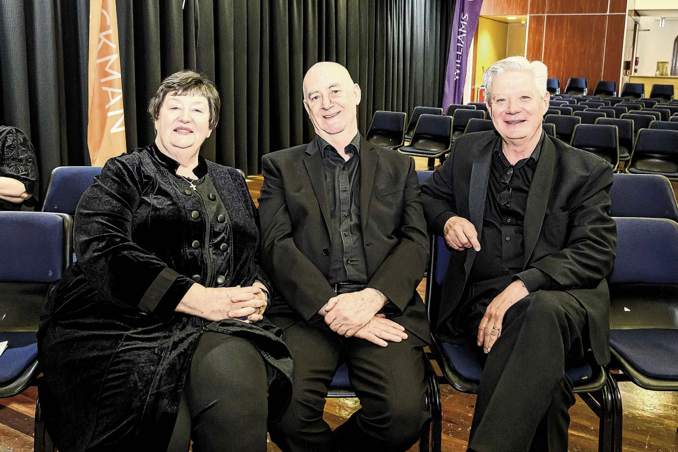 <p>Ann and Christopher Perrin and David Worrall. Photo: Orange City Life. </p>\\n