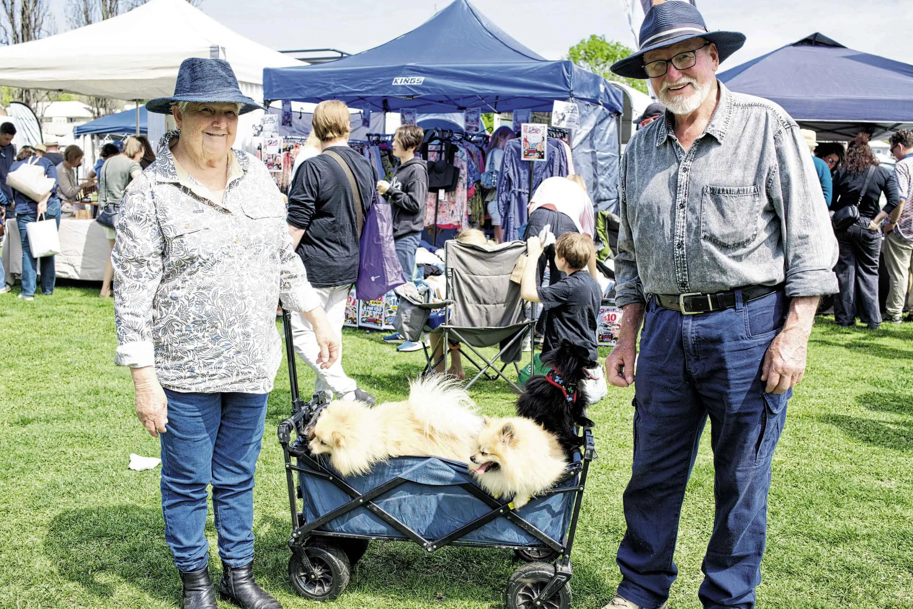 <p>Cheryl and Garry Sampson of Shadforth with their furry companions. Photo: Orange City Life. </p>\\n