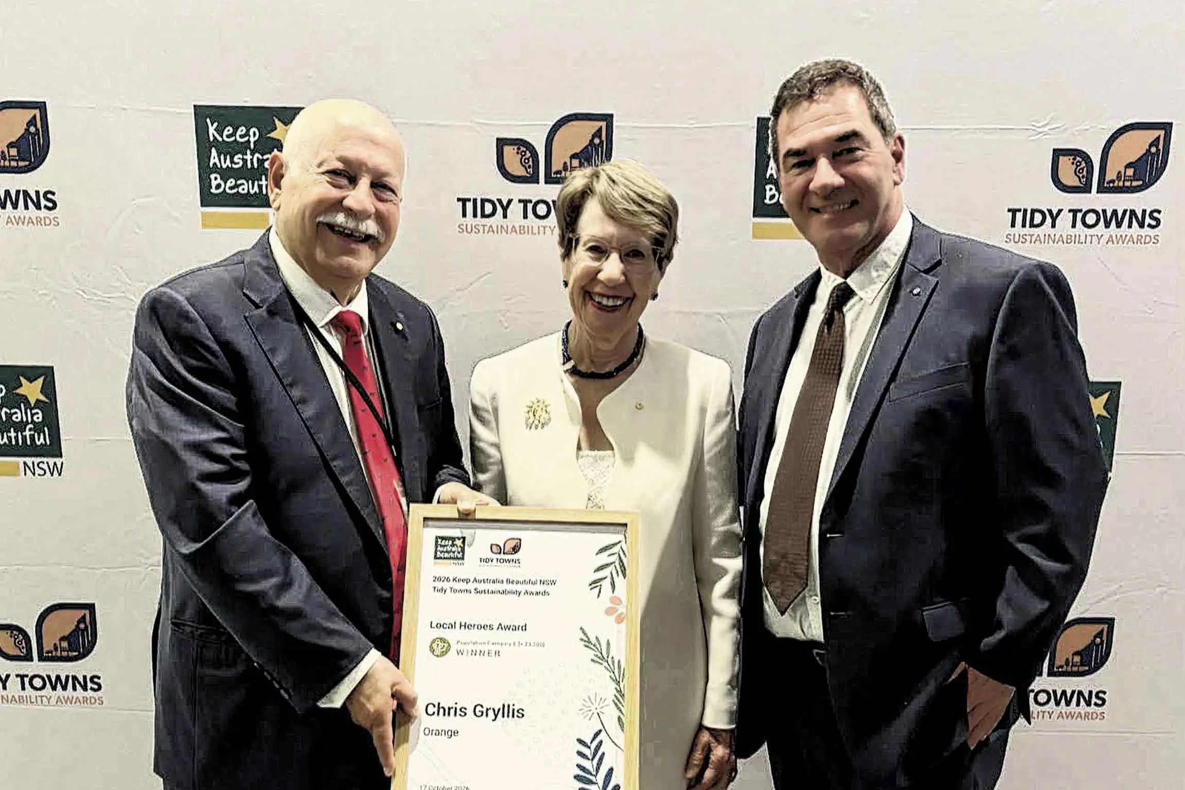 'Local Hero' Chris Gryllis recognised at NSW Tidy Towns Awards