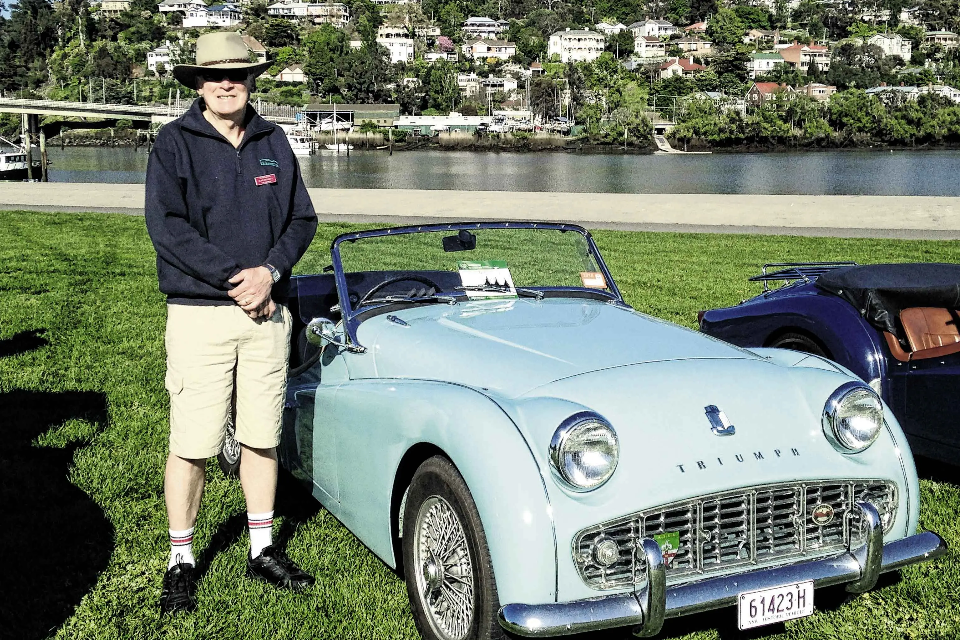 <p>Co-founder of the TR Register, Alan Mitchell, with his beautiful TR3A Triumph Roadster.</p>\\n