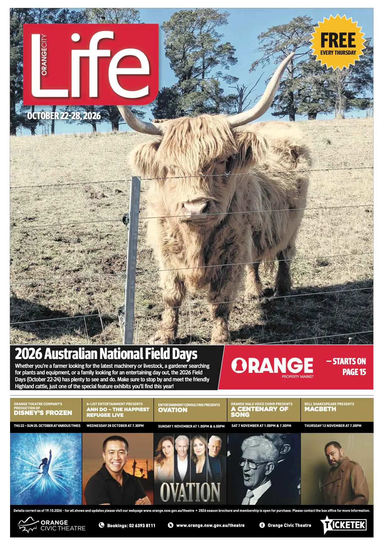 Orange City Life, 22/10/2026